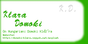 klara domoki business card